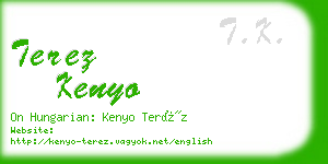 terez kenyo business card